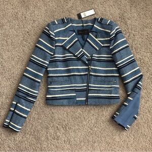 BCBGMaxazria Novak Tweed Moto Jacket